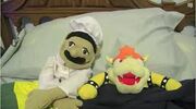 Chef Pee Pee and Bowser in bed