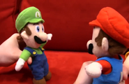 With Mario on the Red Couch