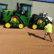Kelly walking towards his tractor