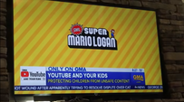 Logan's channel, SuperMarioLogan, being displayed on national television.