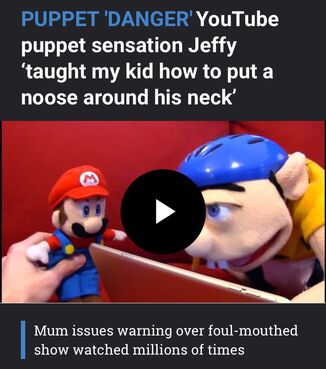 puppet sensation Jeffy 'taught my kid how to put a noose