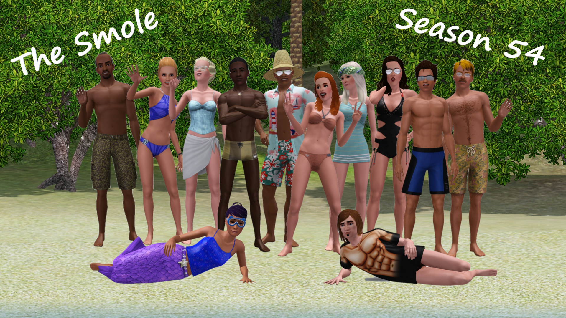 TS4/Poses/DL) Trio Pose 3 | Sims Amino