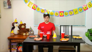 Anthony all by himself at his birthday party