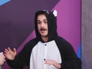 Peter portraying Shayne and Courtney’s cat, Bones, in TNTL #146