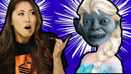 Mari and Gollum (as Elsa) on the thumbnail of FROZEN MEETS LORD OF THE RINGS?!