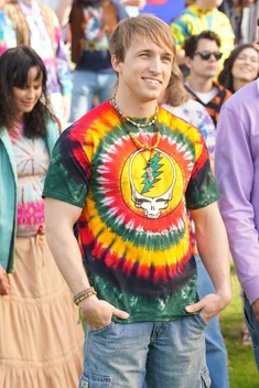 Shayne on set as "Matt Bradley", a recurring character on The Goldbergs.
