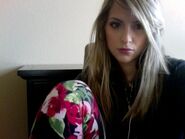 Melanie on her webcam