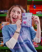 "URL" themed stickers from Smosh.com shown by Courtney Miller