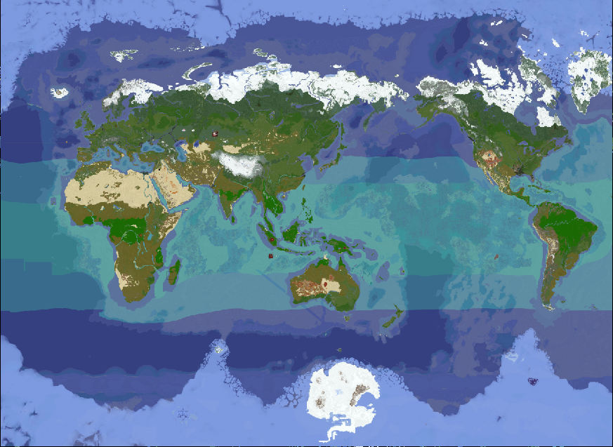 Large-Scale Map of the Earth (VERSION 1) Minecraft Map