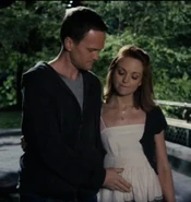 Grace and Patrick walking home with patrick touching Blue