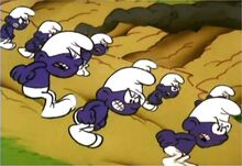 Swarm of Purple Smurfs