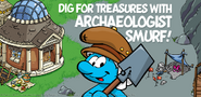 Archaeologist Smurf Banner