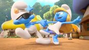 Clumsy and Smurfette