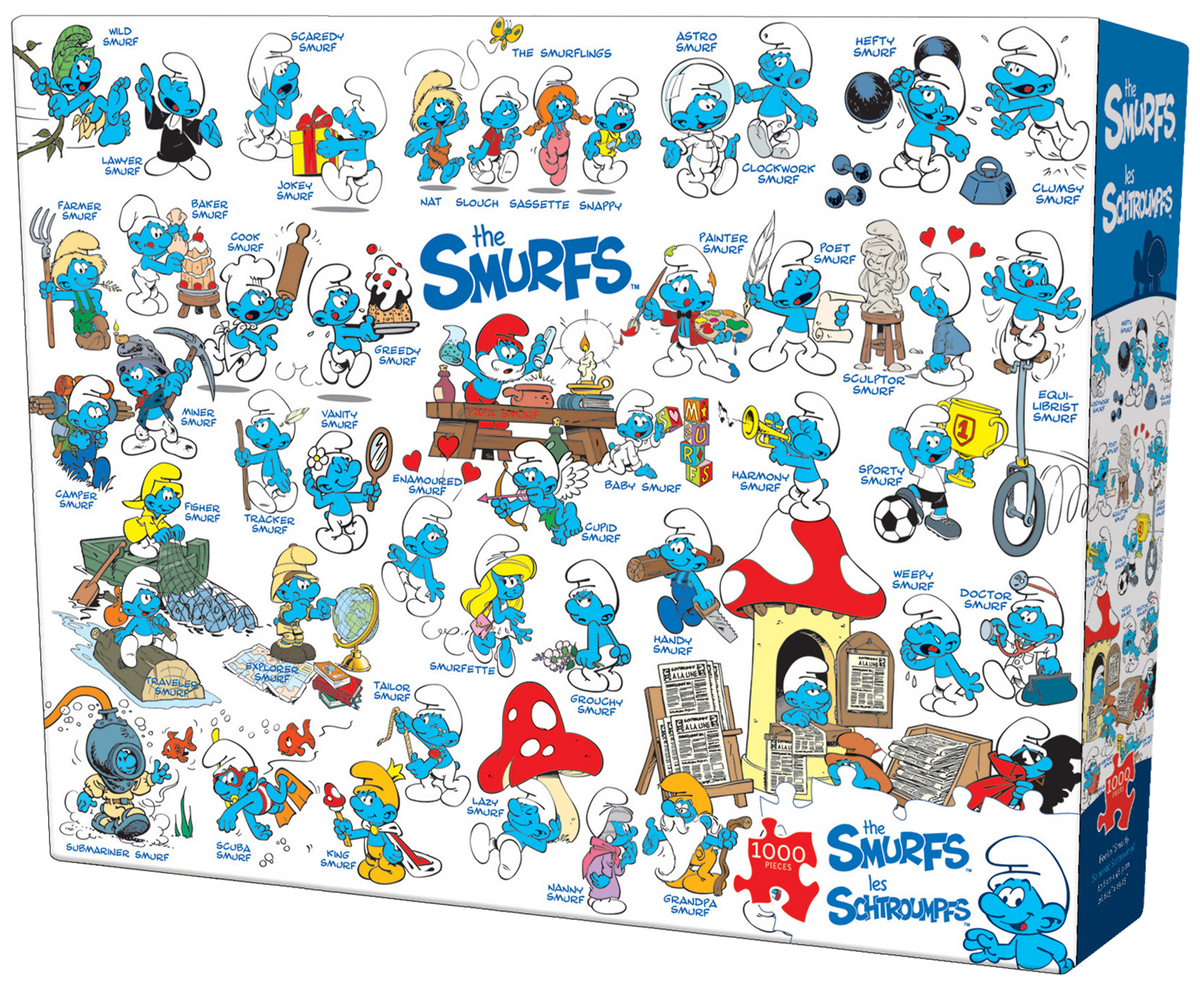 Smurf puzzle - Too many smurfs and Gargamel - Ravensburger - 1000 pieces