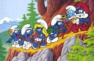 Smurfs hiking