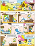 A fan-translated gag page featuring Astro Smurf