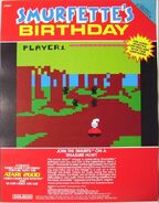 Ad for Smurfette's Birthday for the Atari 2600