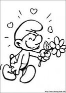 An Enamored Smurf coloring page