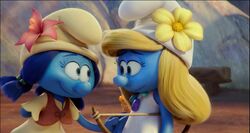 Lily comforming Smurfette