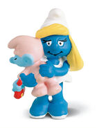 Schleich Smurfette with Baby Smurf figure