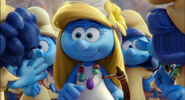 Smurfette with her new friends