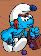 Gutsy Smurf smurfs' village