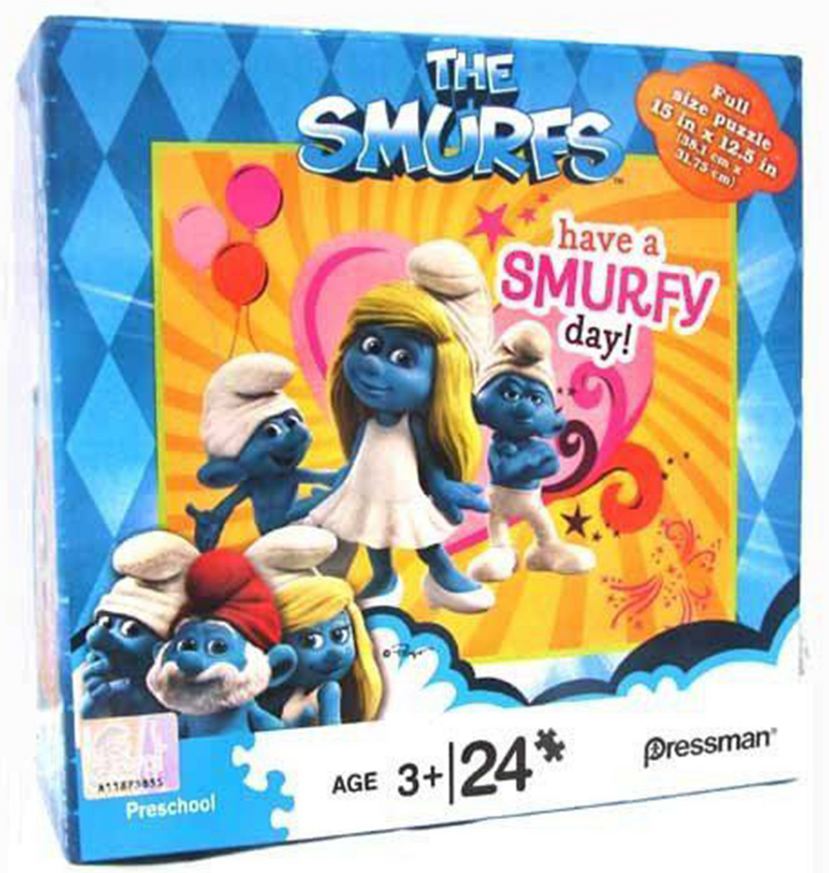 Pressman The Smurfs Have A Smurfy Day 24 Piece Puzzle Smurfs