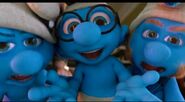 Which is scarier...Brainy singing in your face or Brainy singing in your face with two other Smurfs liking it?