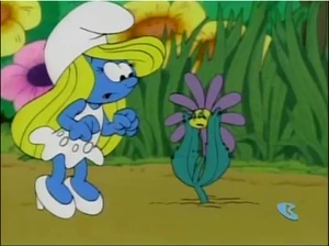 A talking flower? Oh, smurfness gracious!
