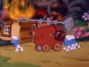 The Fire Brigade as they appear in the 1980s cartoon show