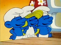 This is what happens to Smurfs who are overexposed to Brainy.