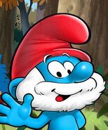 Papa Smurf in the game "Smurfs' Village and The Magical Meadow"