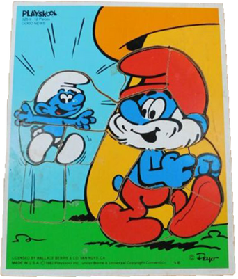 Playskool - Smurfs - Soccer Star - Wood Puzzle 325-8, Smurfs Wiki