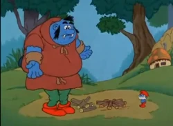 One of the hazards of eating Soup A La Smurf