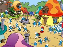 Os Smurfs Desenho Cena