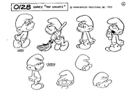 Lazy and Clumsy's joined Model Sheet from 1983.