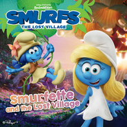 A capa do livro Smurfette and the Lost Village.