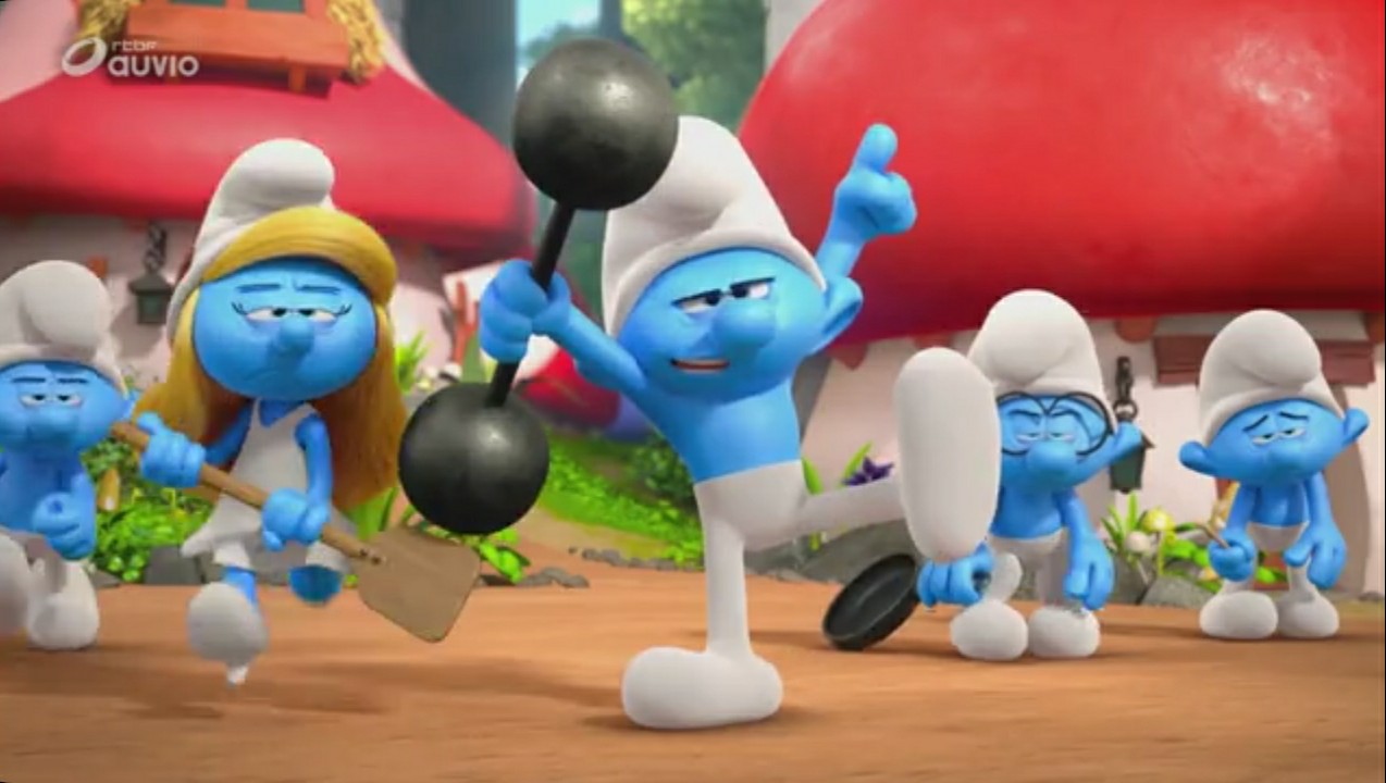 Smurfette Learns to Relax w/ Lazy Smurf! 😴 The Smurfs Full Scene