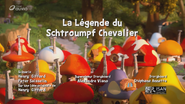French title card showcasing the people who made the episode. (Knight Smurfalot)