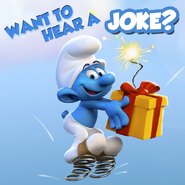 Jokey in promo for "Smurfs: The Lost Village"