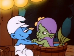 Handy and his sweetheart in a fleeting moment of love