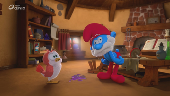 Angry shop papa smurf