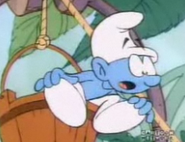 Lazy in "The Baby Smurf"