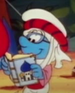 Brainy Smurf Wearing Arabian Clothing