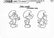 Papa Smurf model sheet