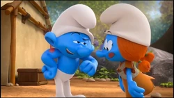 Hefty with Azrael smurf