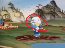 The error where Sassette's hair is blonde instead of her usual orange hair color.