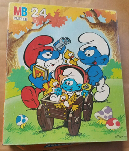 Milton Bradley Smurf Bird Watching 24 Piece Puzzle Smurfs Wiki