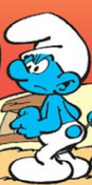 Snappy as he appears in the comic books as an adult before he was de-aged