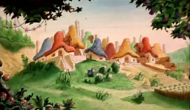 the smurfs village wallpaper